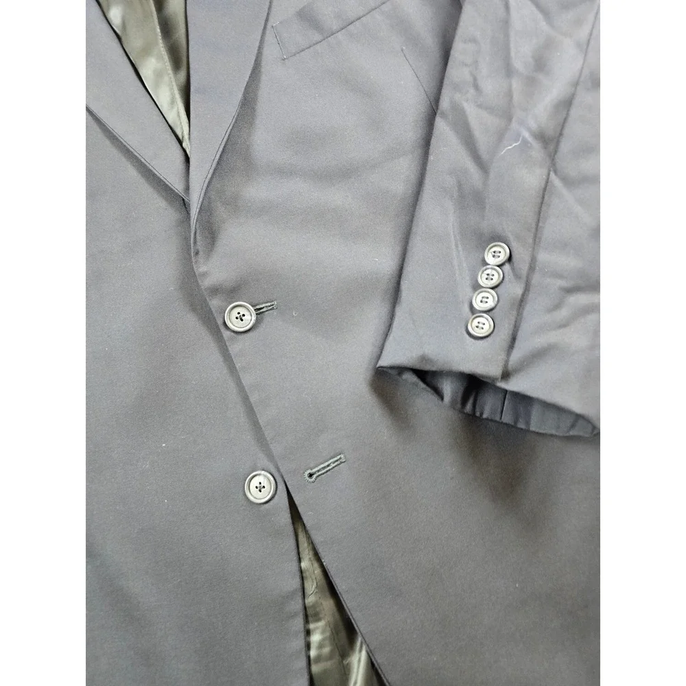 Joseph Abboud Loro Piana Suit Mens 48R 2 Piece Pants 42x27 Navy Blue Wool USA